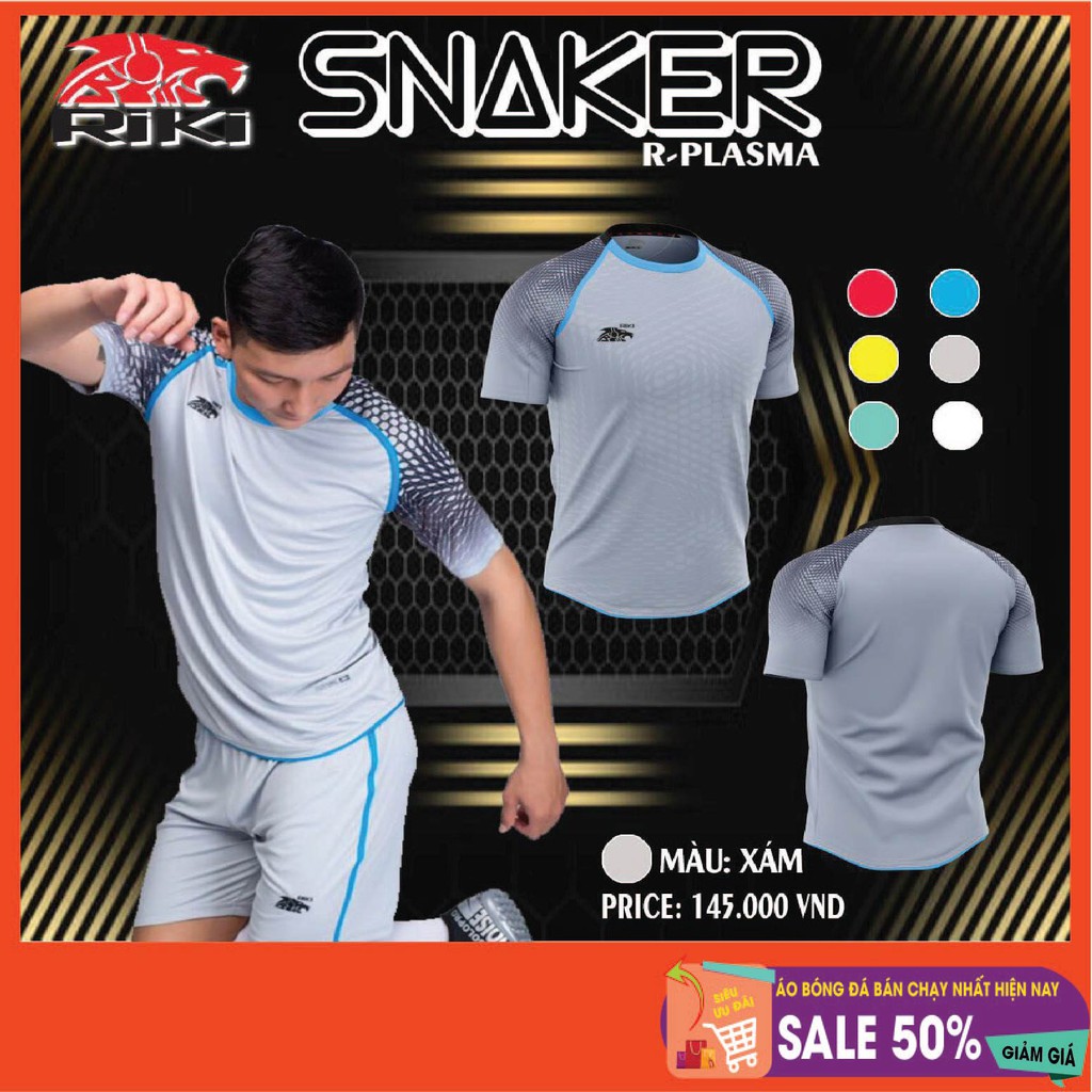 Bộ quần/áo thể thao, Bộ áo bóng đá không logo RiKi Snaker sẵn kho, giá tốt chất vải mềm mát mịn, thấm hút mồ hôi.