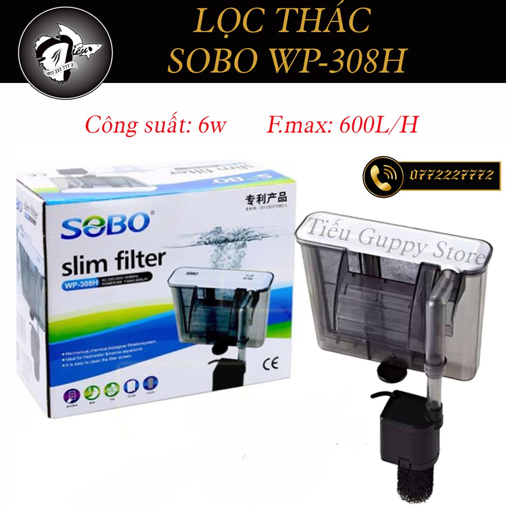 Lọc Thác Treo dạng Mỏng SOBO WP-308H, WP-408H, WP-508H