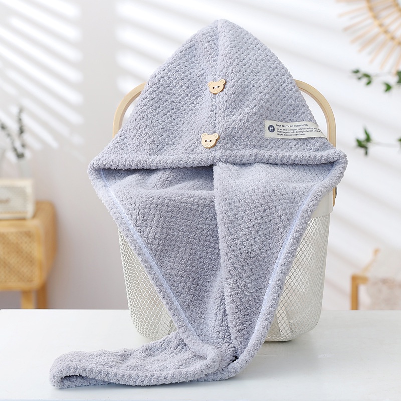 Khăn Quấn Tóc Bằng Sợi Micro Thấm Hút Nước Tiện Dụng Cho Nữ