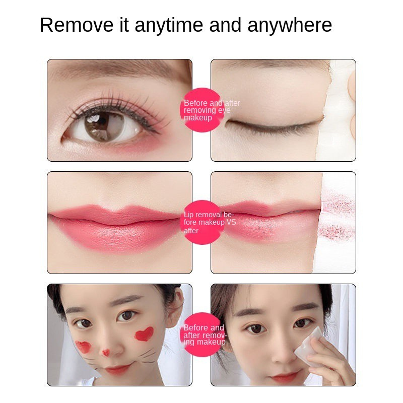 Aloe xie zhuang jin Wipes Mild Non-Irritating Deep Cleaning One-Time Face Eye Lip Disposable Portable Independent-