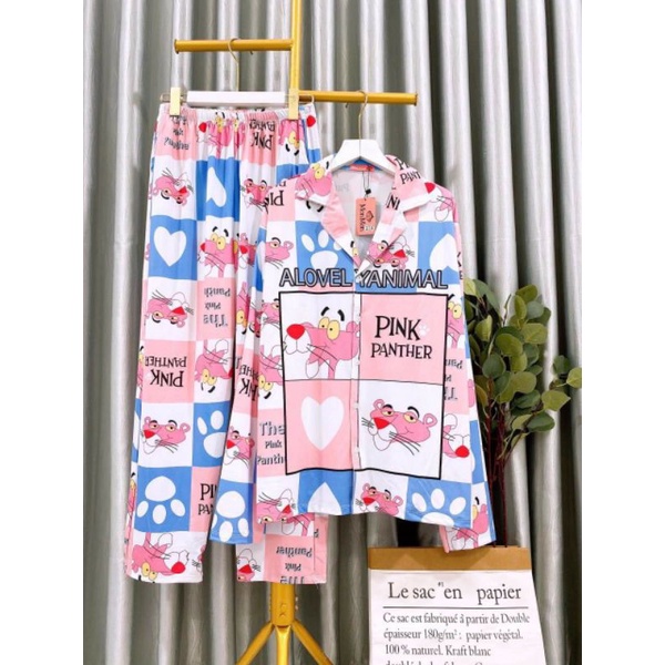 65-80kg Bộ thun lạnh cổ sơmi tay dài quần dài size lớn