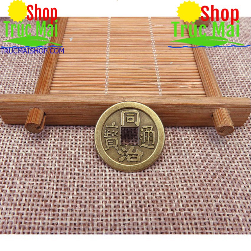 Đồng Tiền Xu Cổ Phong Thuỷ Bằng Đồng - Bỏ Ví - Chiêu Tài Lộc
