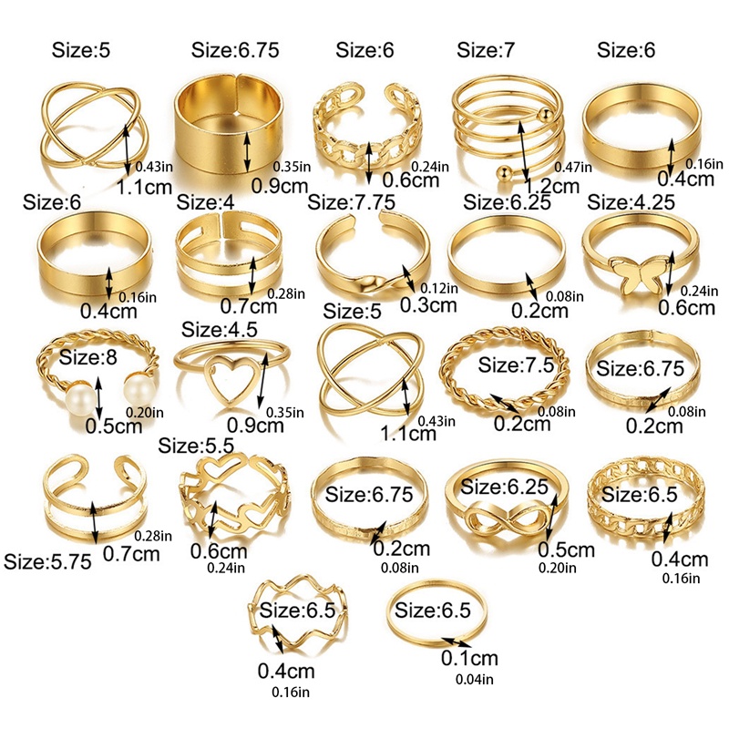 Set 22 Nhẫn Đính Ngọc Trai Sang Trọng Cho Nữ