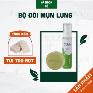 Combo xà phòng + xịt mụn lưng elizavenca - giảm mụn lưng, mụn cơ thể