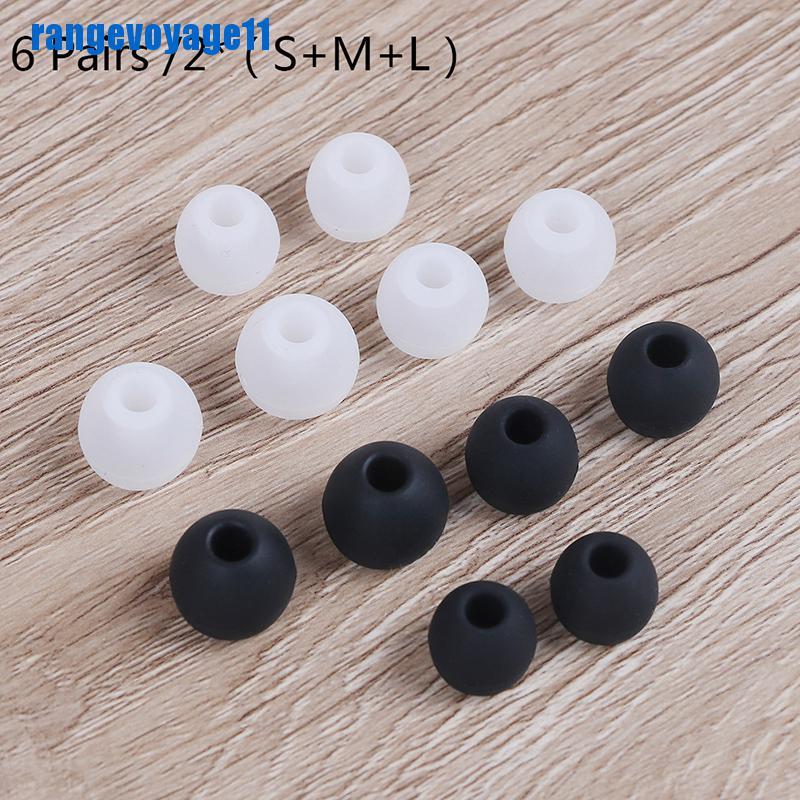 Vn (Hàng Mới Về) Set 6 Cặp Nút Tai Nghe Silicon Chất Lượng Cao (S + M +