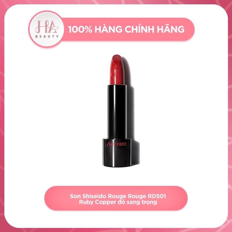 Son Shiseido Rouge Rouge RD501 Ruby Copper đỏ sang trọng minisize - HA Beauty