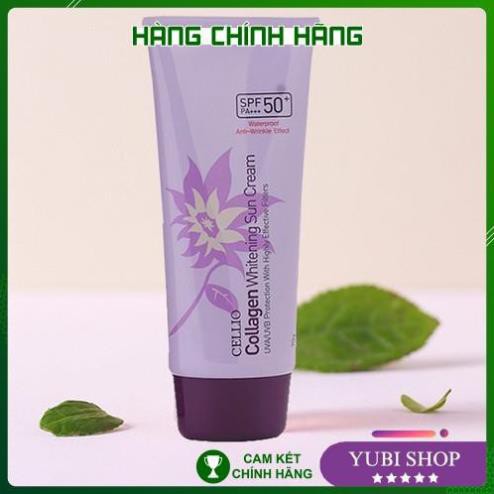 [HÀNG AUTH] KEM CHỐNG NẮNG CELLIO - KEM CHỐNG NẮNG CELLIO COLLAGEN WHITENING SUN CREAM 70G CHÍNH HÃNG HÀN QUỐC