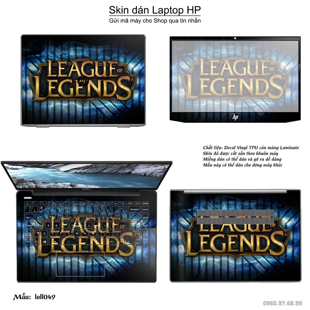 Skin dán Laptop HP in hình Liên Minh Huyền Thoại _nhiều mẫu 6 (inbox mã máy cho Shop)