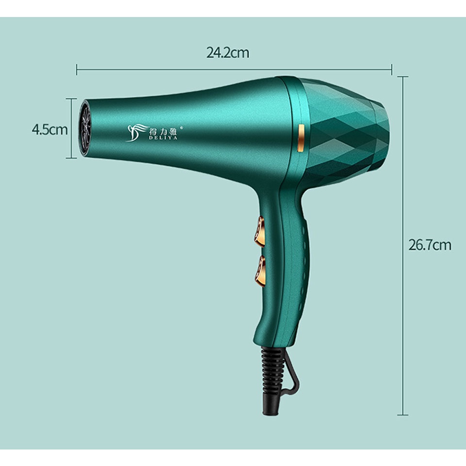 Máy Sấy Công Suất Lớn DELIYA - 2300 Chính Hãng Phiên Bản Giới Hạn, Công Suất Cao, Không Hư Tóc + Tặng 5 Phụ Kiện