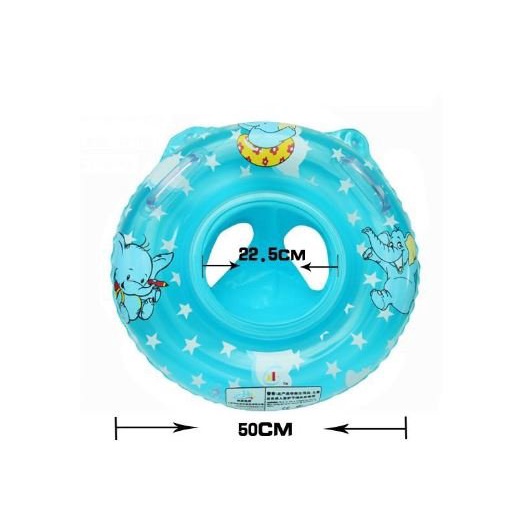 Phao bơi cho bé có lót ngồi và tay cầm chắc chắn hình hổ ếch ngộ nghĩnh