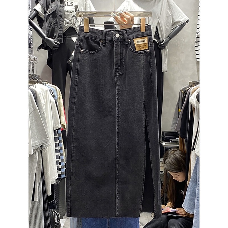Chân váy jean Dáng Chữ A Lưng Cao Thiết Kế Mới Thời Trang Mùa Hè Cho Nữ