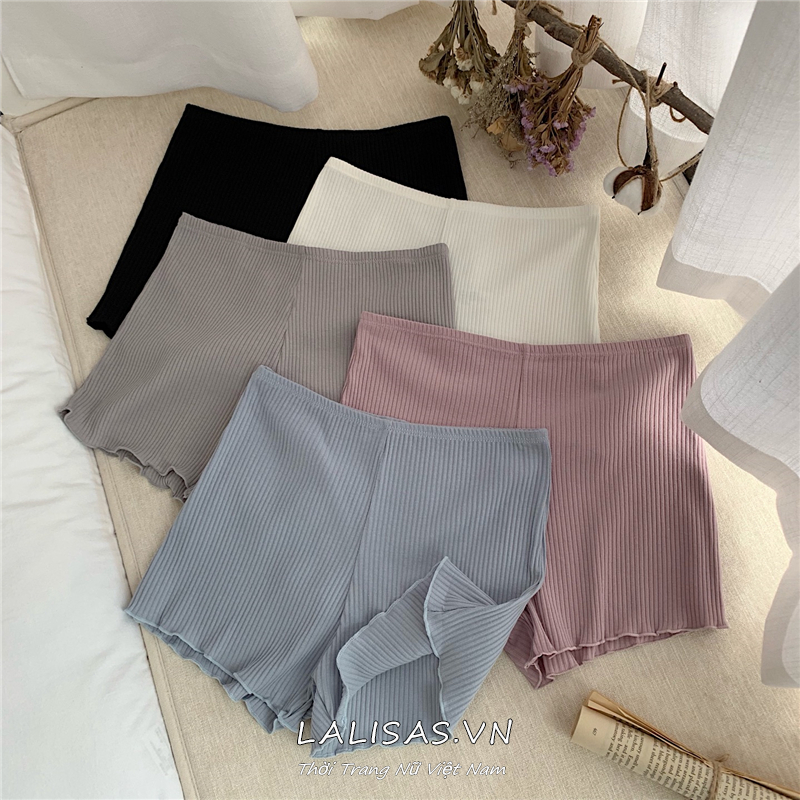 Quần short bảo hộ bằng lụa lạnh dáng ôm co giãn cho nữ
