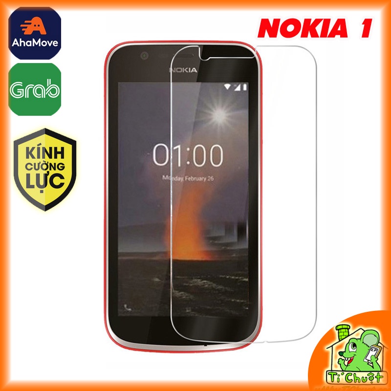 [Ảnh Thật] Kính CL NOKIA 1 Cường Lực mài cạnh 2.5D 9H-0.26mm