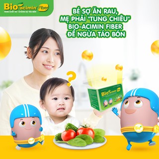 Bioacimin Fiber - Bổ sung chất xơ tự nhiên và men vi sinh giúp giải quyết hiệu quả táo bón ở trẻ, giảm táo bón hiệu quả
