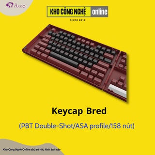 Keycap AKKO BRED (PBT Double-Shot/ASA profile/158 nút) - Hàng Chính Hãng