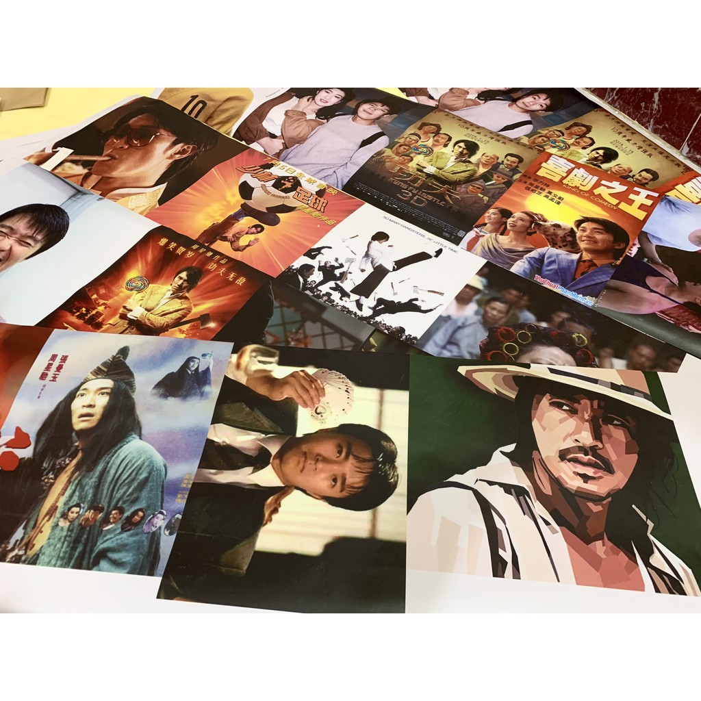 Hình dán tường Châu Tinh Trì A4 trang trí, decor.