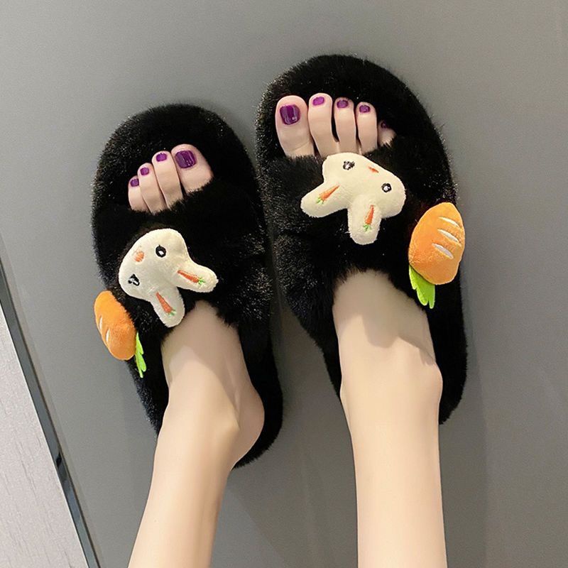 Dép Cotton Chống Trượt Họa Tiết Hoạt Hình Xinh Xắn Dành Cho Nữ
