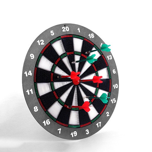 Bộ bảng phóng phi tiêu mũi nhựa an toàn cao cấp và 6 mũi tiêu có móc treo cực tiện 18 inch 45 cm - Do_luu_niem