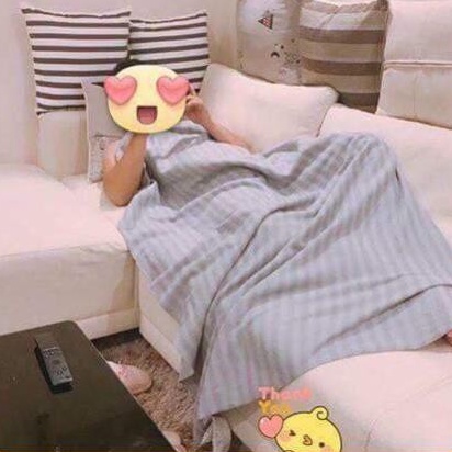 Chăn dạ siêu ấm siêu nhẹ - Chăn nỉ văn phòng, du lịch, bán trú, đi xe ôtô 1m2x1m6 No.101146