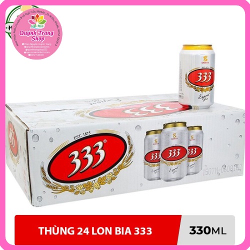 Bia 333 Lon 330ml - Thùng 24 Lon