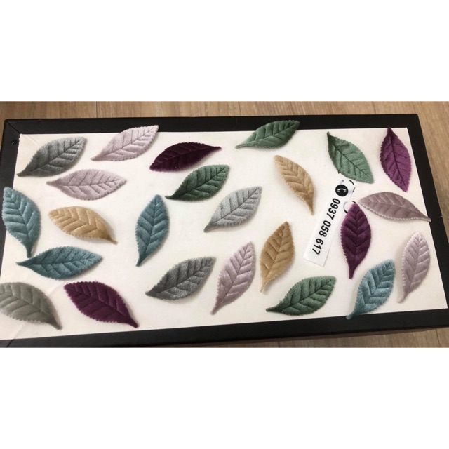 Lá trang trí bằng vải ( set 10 lá )