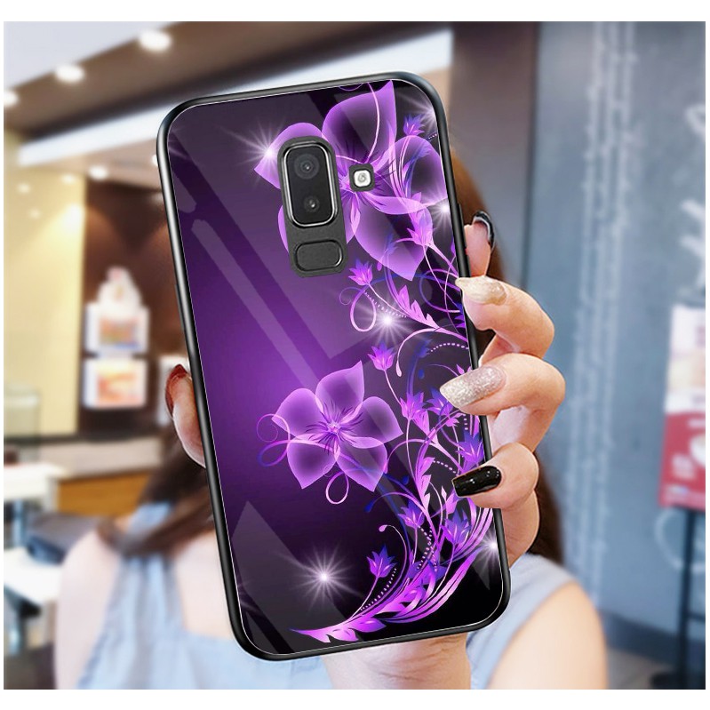 Ốp Lưng SAMSUNG A6 PLUS , J8 mặt kính cường lực cao cấp