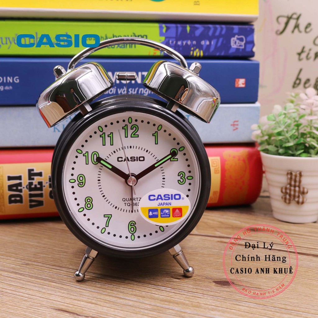 Đồng hồ để bàn Casio TQ-362-1BDF có đèn chuông báo thức ( 13.6×10.6×6 cm )