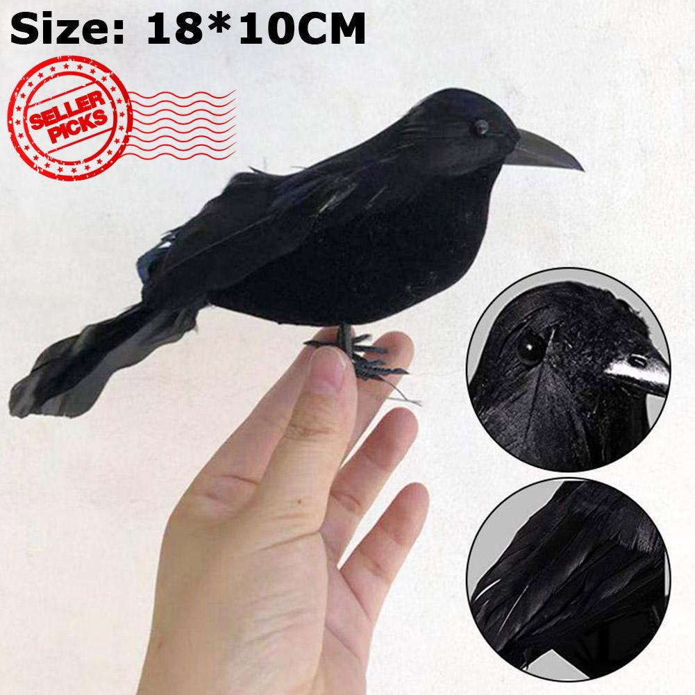 Mô hình con quạ đen H5E0 trang trí Halloween K2D7 đáng sợ