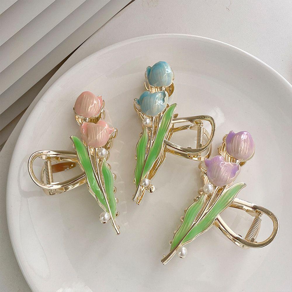 QQMALL Kẹp TóC HìNh Hoa Tulip Dễ Thương ThờI Trang Cho Nữ