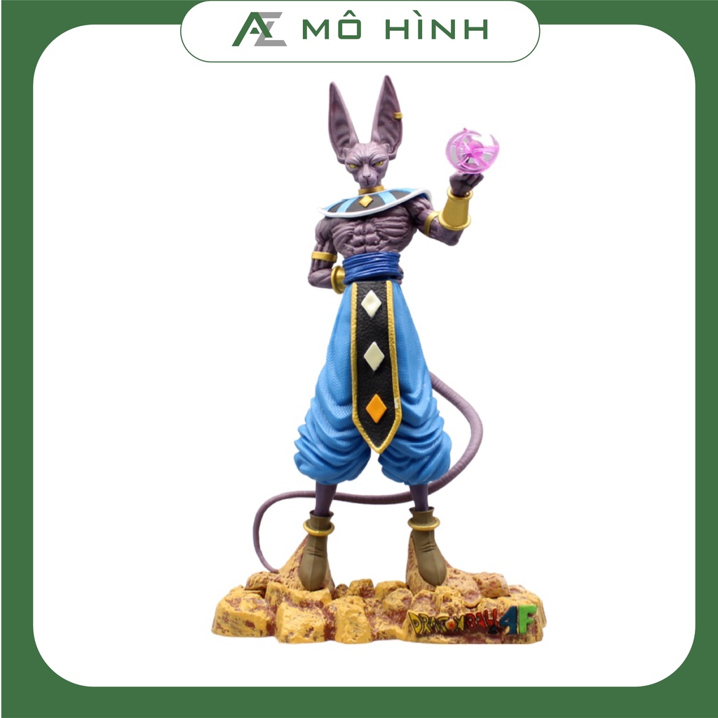 Mô hình Dragon Ball, Beerus - Thần hủy diệt cao 31cm chất lừ, figure mô hình 7 viên ngọc rồng decor trang trí siêu đẹp
