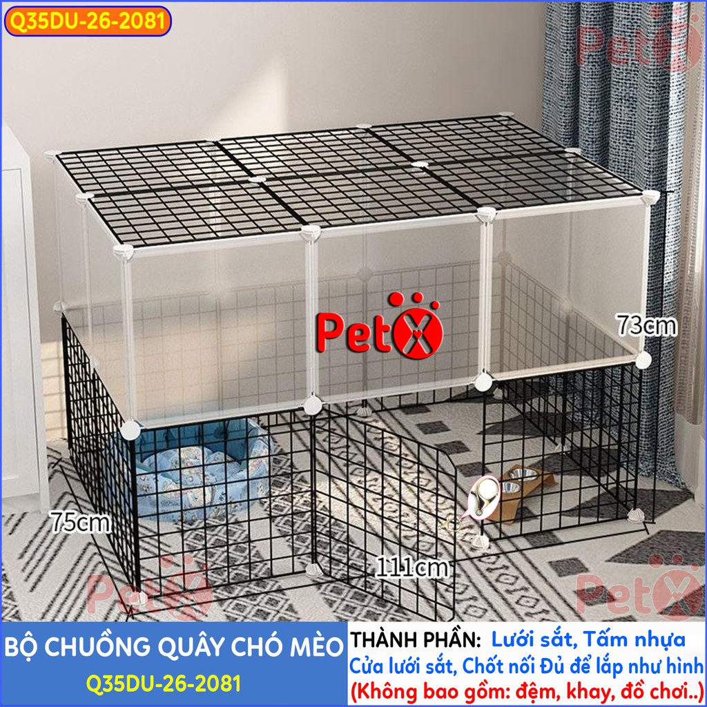 Quây chuồng chó mèo lắp ghép nuôi thú cưng sơn tĩnh điện giá rẻ-7