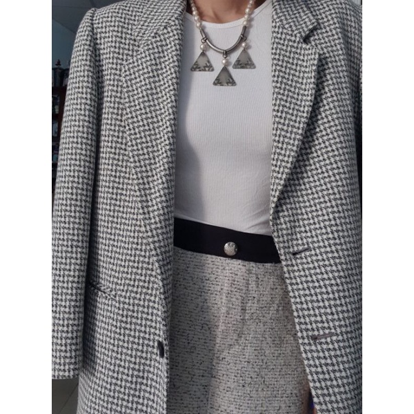 Áo khoác vest blazer dạ, hàng si Nhật