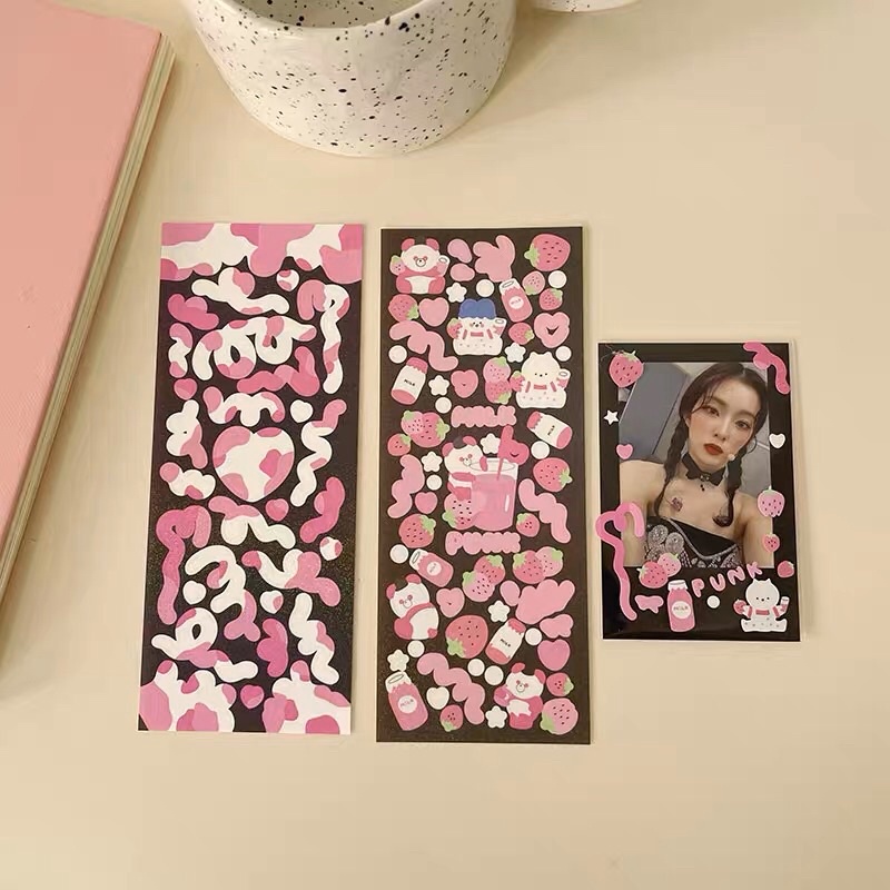 Milk sticker_ Trang trí top,card