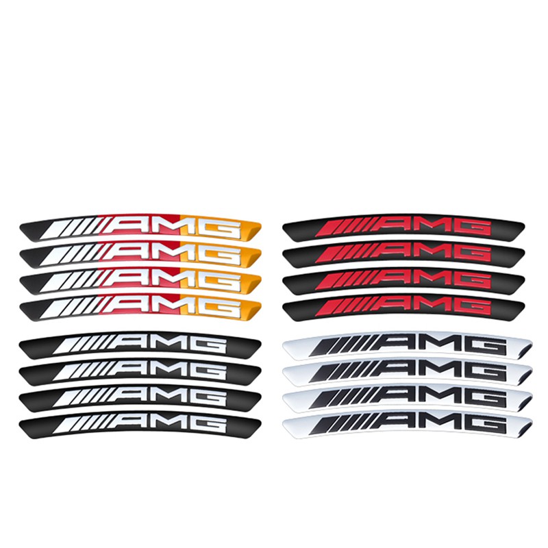 4 Miếng Dán Bánh Xe Bằng Hợp Kim Nhôm 9cm Cho Mercedes Benz Amg Brabus W210 W203 W204 W202 W176 W166 W124 W211 W212