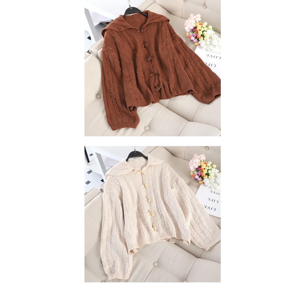 [CÓ SẴN] ÁO KHOÁC CARDIGAN LEN THỪNG NÚT GỖ ULZZANG | BigBuy360 - bigbuy360.vn