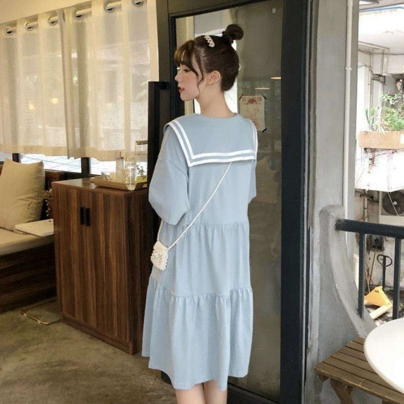 Đầm babydoll cổ thuỷ thủ 4 màu