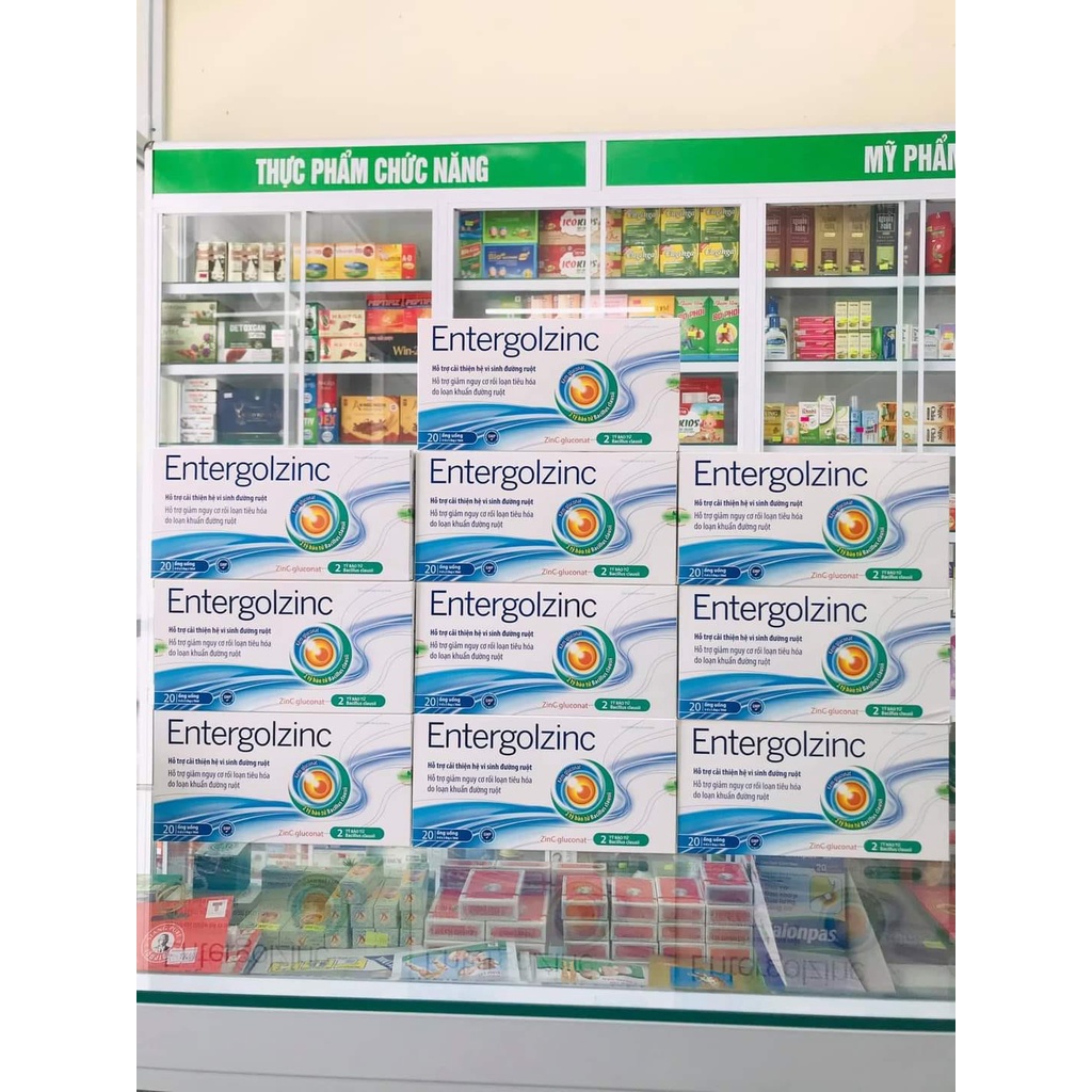 Men vi sinh ENTERGOLZINC dành cho bé từ 0 tháng tuổi - Hộp 20 ống