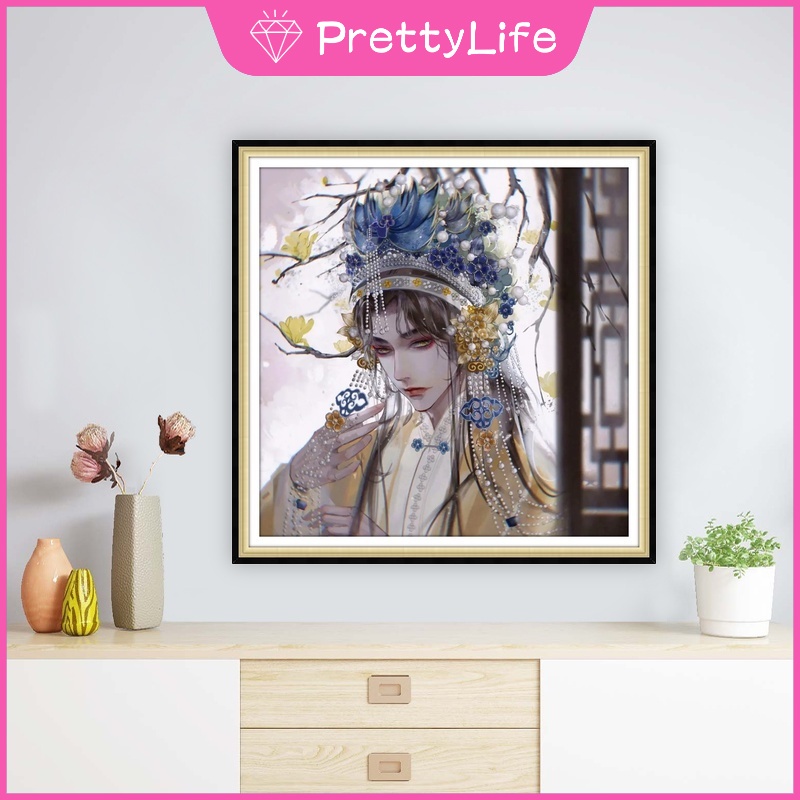 Bộ Tranh Đính Đá 5D Tự Làm 30x30cm / 40x40cm / 50x50cm Hình Bé Trai Anime