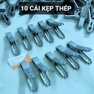 Combo 10 cái kẹp thép xám. Cứng - Kẹp acquy rất chắc, dòng tải bình 50A. Dùng làm dây kẹp bình sạc ắc quy, cứu trợ xe..