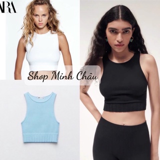 Áo croptop thun tăm sát nách Zarrraa tuồn sịn, 4 mầu