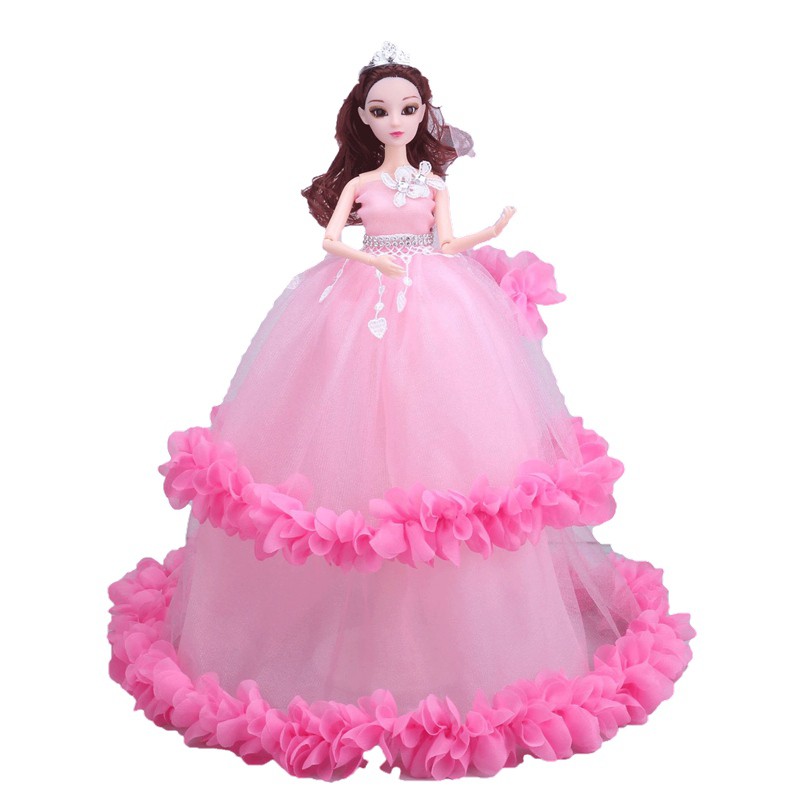 Búp Bê Barbie Mặc Đầm Cưới Cỡ Lớn Dễ Thương Cho Bé Gái