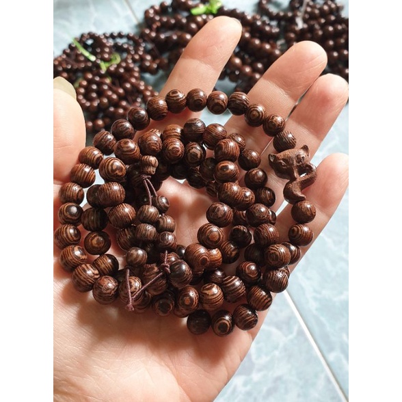 Vòng gỗ mun đuôi công mix hồ ly