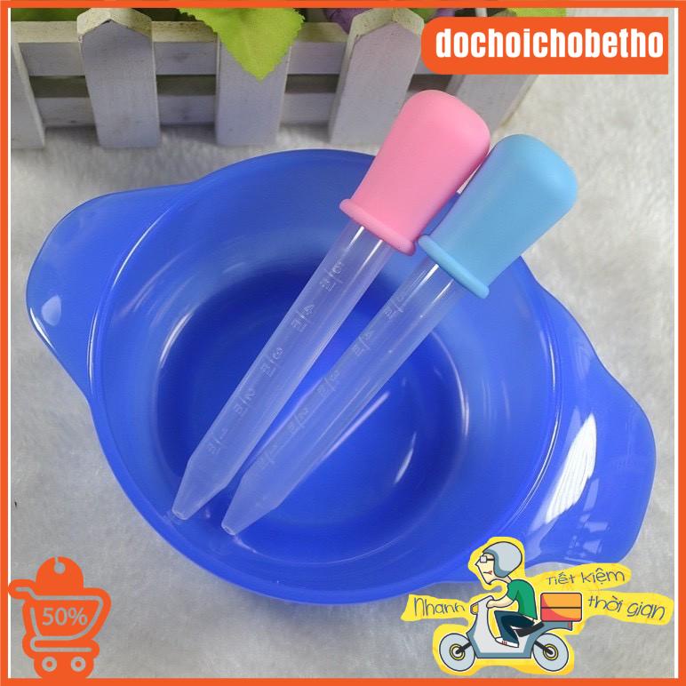 Ống hút sữa, bón thuốc cho bé đầu bóp silicon mềm loại 5ml