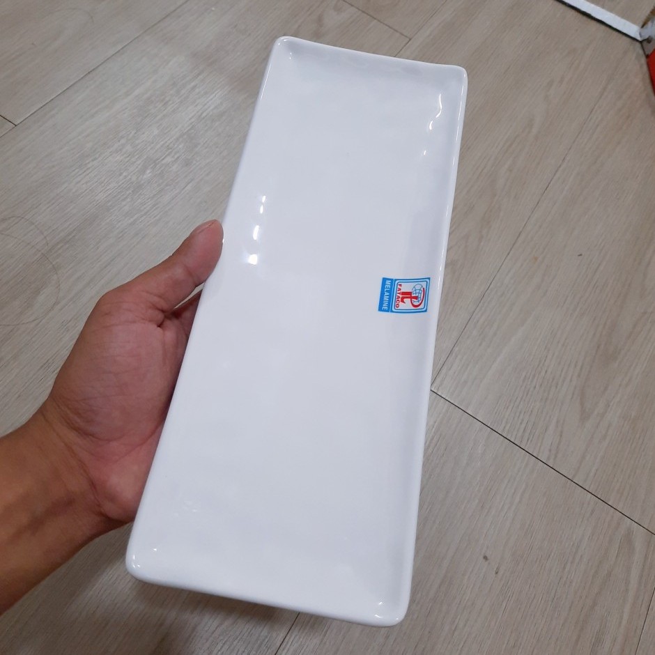Dĩa Nhựa Melamine HCN Lớn Màu Trắng - DCN78