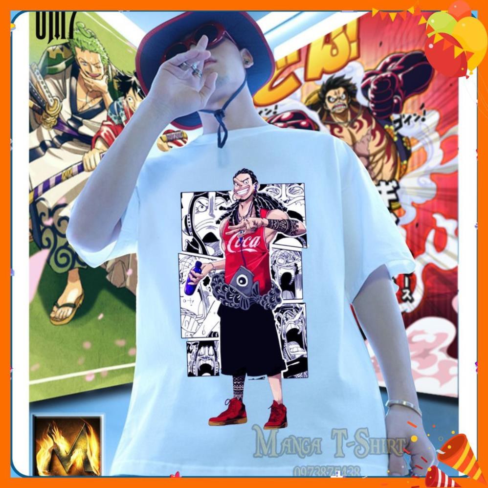 (FULL SIZE + ẢNH THẬT) Áo thun ONE PIECE OM7 tay lỡ OVERSIZE UNISEX (2 Màu ĐEN-TRẮNG)