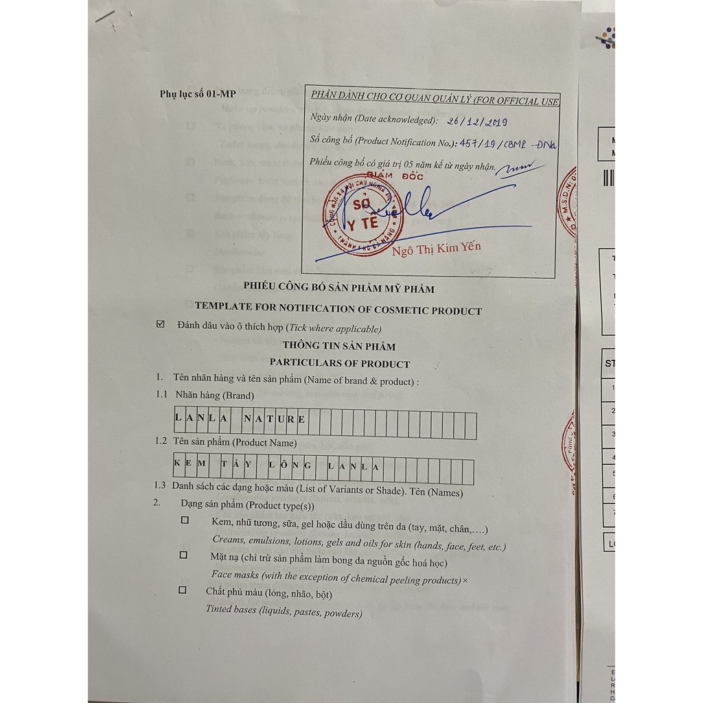 Kem Tẩy Lông Lanla Nature