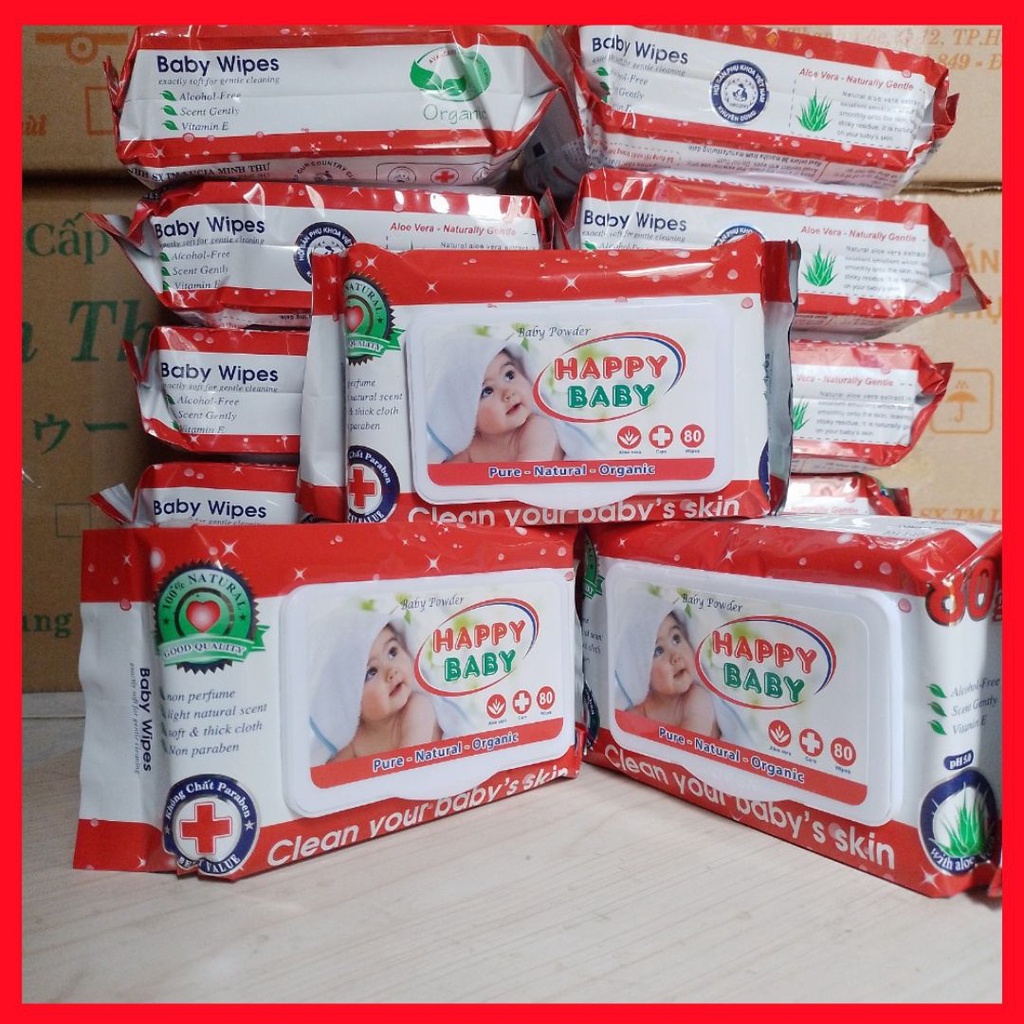 Khăn giấy ướt có mùi dịu nhẹ 80g an toàn cho bé