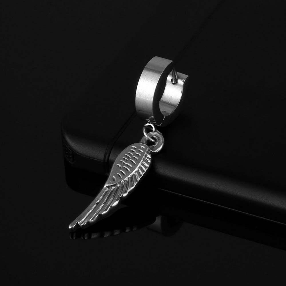 Khuyên Tai Dạng Vòng Phối Tua Rua Hình Rắn Bằng Thép Không Gỉ Phong Cách Hip Hop Thanh Lịch Dành Cho Bạn Nữ