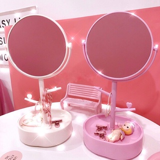 (inochi) Gương Makeup Kèm Khay Trang Sức - Mirrored Makeup Storage