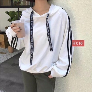 [Ảnh thật] Hoodie nỉ bông 3 sọc (40-52kg)